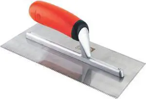 ROBERTS 10-823 Trowel,Sq,4-1/2 x 11 in,Steel/Cushioned