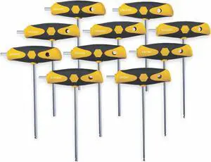 WIHA 54097 10 Piece SAE T-Shape Hex Key Set, 54097
