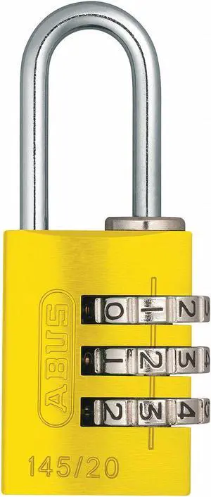 Abus Combination Padlock, Resettable Side-Dial Location, 7/8" Shackle Height