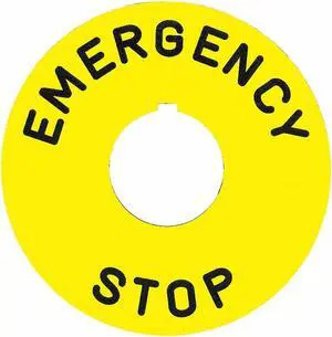 SCHNEIDER ELECTRIC 9001KN8330 Pushbutton Legend Plate,90mm