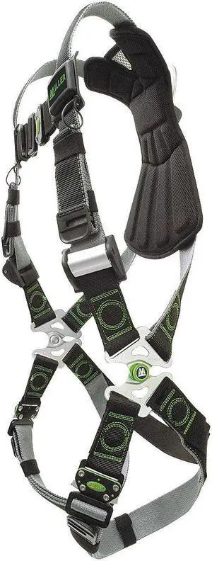 HONEYWELL MILLER RDT-QC/UBK Revolution(R) Full Body Harness, L/XL, 400 lb.,