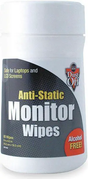 Falcon DSCT Premoistened Monitor Cleaning Wipes  Cloth  6 x 6  80/Tub