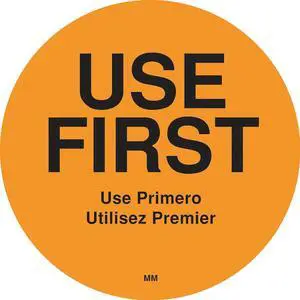 DAYMARK 112596 Use First Label,3 In. H,PK500