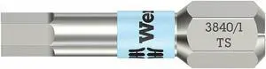 WERA 05071076001 Torsion Bit, Metric, 1/4", Hex, 6mm, 1", SS