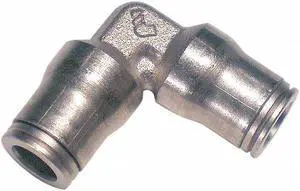 LEGRIS 3602 62 00 Nickel Plated Brass 90 Degree Union Elbow, 1/2 in Tube Size