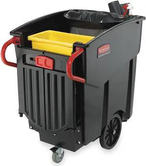 Rubbermaid Commercial Products Janitor Cart Black  FG9W7300BLA