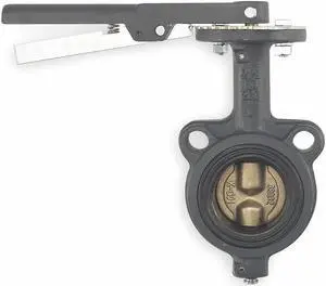 MILWAUKEE VALVE MW222B 4 Butterfly Valve,Wafer,4 In,CI,Buna Liner