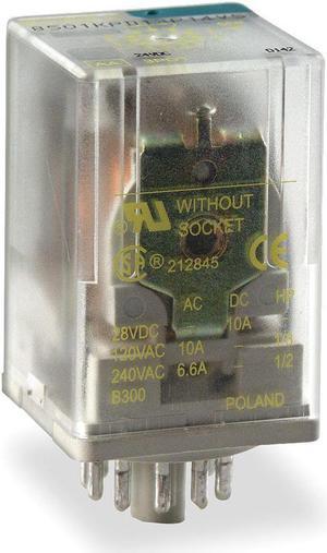 SCHNEIDER ELECTRIC 8501KPDR12V51 General Purpose Relay, 12V DC Coil Volts,