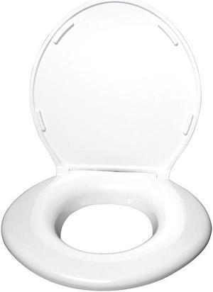 BIG JOHN 1W Toilet Seat, With Cover, ABS plastic, Round or Elongated, White