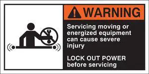 BRADY 96163 Warning Label,2-1/2inHx5inW,HP Poly.,PK5