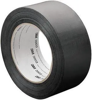 3m Light-Duty Duct Tape, 4" X 50 yd., 6.30 mil Thick, Black Vinyl, 1 EA