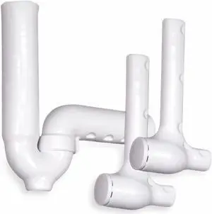 TRUEBRO 82193 1-1/4- 1-1/2 " Dia., Molded Vinyl, Trap, P-Trap Cover (Two Angle
