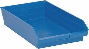 QUANTUM STORAGE SYSTEMS QSB110BL Blue Shelf Bin, 17-7/8"L x 11-1/8"W x 4"H