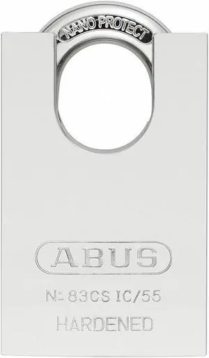 ABUS 83CSIC/55 Padlock, Coreless, Partially Hidden Shackle, Rectangular