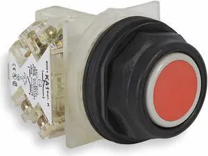 SCHNEIDER ELECTRIC 9001SKR1RH13 Flush Push Button Operator, 30 mm, SPDT, Red