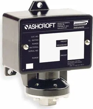 ASHCROFT B424BXCYLM3000 Pressure Switch, 1-Port 1/4 in FPT, SPDT, 300 to 3000