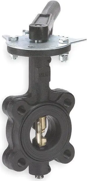 MILWAUKEE VALVE ML222B 2 1/2 Butterfly Valve,Lug,2 1/2 In,Buna Liner
