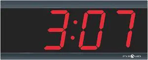 PYRAMID 9D34BR 11-1/4" Digital LED Wireless Synchronized Clock, Black
