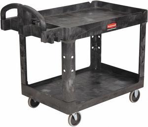 RUBBERMAID FG452088BLA Structural Foam Utility Cart with Deep Lipped Plastic