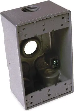 BELL OUTDOOR 5330-0 Weatherproof Box,3/4 in Hub,4Inlet