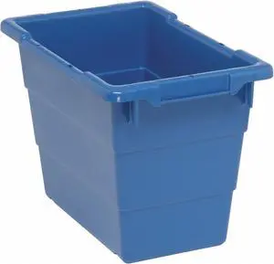 QUANTUM STORAGE SYSTEMS TUB1711-12BL Cross Stack Storage Container, 5.5 gal,