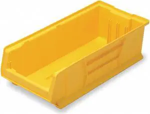 QUANTUM STORAGE SYSTEMS QUS952YL Storage Bin, Polypropylene/Polyethylene,
