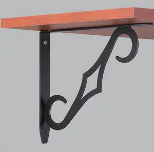 JOHN STERLING RP-0090-10BK Shelf Bracket,9 3/4 In, Black