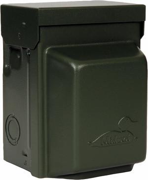 GE U010S010GRP Steel Unmetered Surface Power Outlet, 7-1/8 in H, 5-3/16 in D,