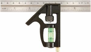 JOHNSON 406EM-S Combo Square,6 in L,in/mm Graduations