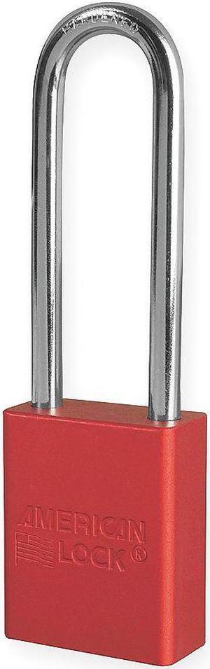 AMERICAN LOCK A1107KARED Lockout Padlock,KA,Red,1-7/8"H
