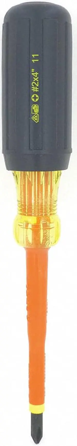 Insulated Screwdriver,Phillips,#2 x 4",Round IDEAL 35-9194