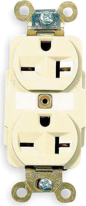 HUBBELL WIRING DEVICE-KELLEMS HBL5462I Straight Blade Receptacle, 6-20R, 20 A,