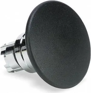 Pushbutton, 22mm, BK, Momentary, Mushroom