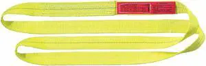 LIFT-ALL EN2601DX10 Web Sling, Type 5, 10 ft L, 1 in W, Polyester, Yellow