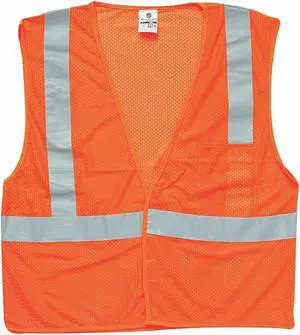 ML KISHIGO 1084-M Medium Class 2 High Visibility Vest, Orange