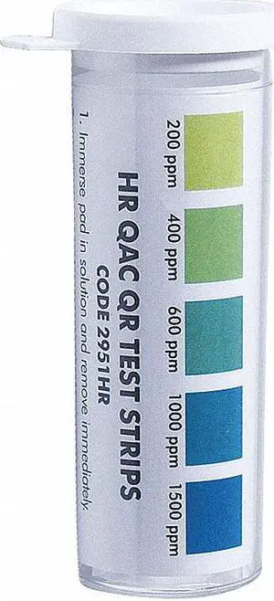 LAMOTTE 2951HR Test Strip,QAC,200 to 1500 PPM,PK50