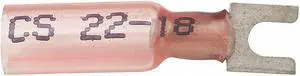 VELVAC 37122 Fork Terminal, #6 Stud Size, 18 AWG, 600 V, Heat Shrink Insulated,
