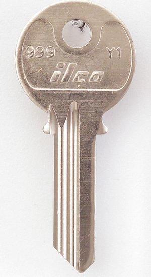 Key Blank, Brass, Type Y1, 5 Pin, PK 10