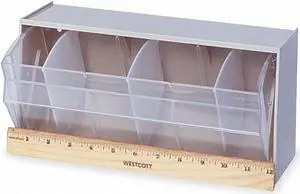 QUANTUM STORAGE SYSTEMS QTB410IV Tip Out Bins, Dividable, W 11 7/8, Ivory