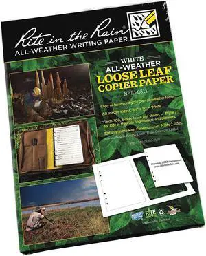 RITE IN THE RAIN LL8511 Copier Paper,White,PK150