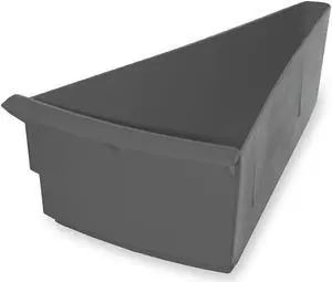 DURHAM MFG 15007-95 Polypropylene Rotary Bin Pan, 4 1/2 in H x Gray