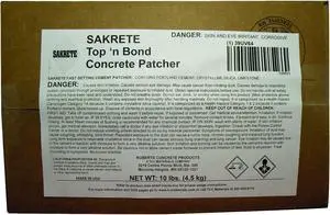 SAKRETE 120031 Concrete Patcher, Box, Gray, Sakrete