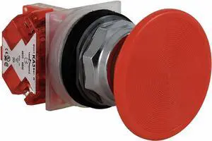 SCHNEIDER ELECTRIC 9001KR25RH6 Non-Illuminated Push Button, 30 mm, 1NC, Red