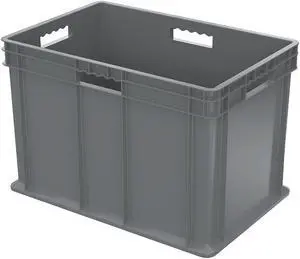 AKRO-MILS 37686GREY Gray Straight Wall Container 23 3/4 in x 15 3/4 in x 16 1/8