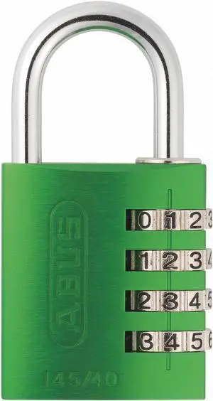 Abus Combination Padlock, Resettable Side-Dial Location, 1" Shackle Height