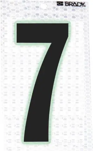 BRADY 3000-7 Ultra Reflective Numbers,7,PK10