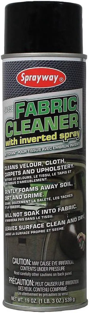 SPRAYWAY SW558 20 Oz. Fabric Cleaner with inverted spray Can, Aerosol