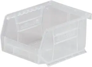 AKRO-MILS 30239SCLAR Clear Hang and Stack Bin, 10-3/4"L x 8-1/4"W x 7"H, Inside