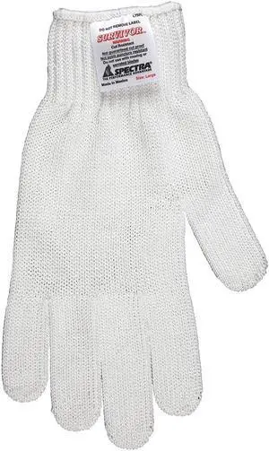 Cut Gloves,XL,White,Knit,5 Cut Level MCR SAFETY 9345XLD