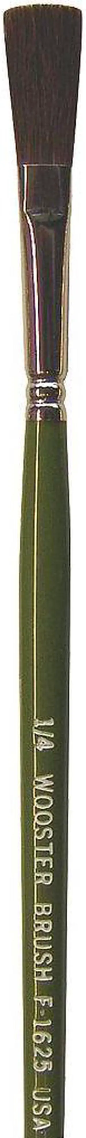 WOOSTER F1625-1/4 1/4" Artist Paint Brush, Ox Hair Bristle, Wood Handle